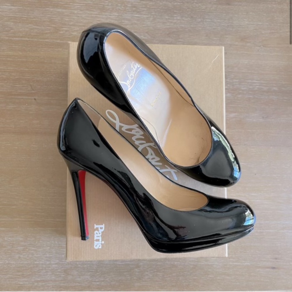 Christian Louboutin patent single pump 120 40.5